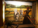Tidewaters and Time, Umpqua Discovery Center WOW arts & exhibits, designer/fabricator, 'Settlers' diorama - Peggy O'Neal, muralist 